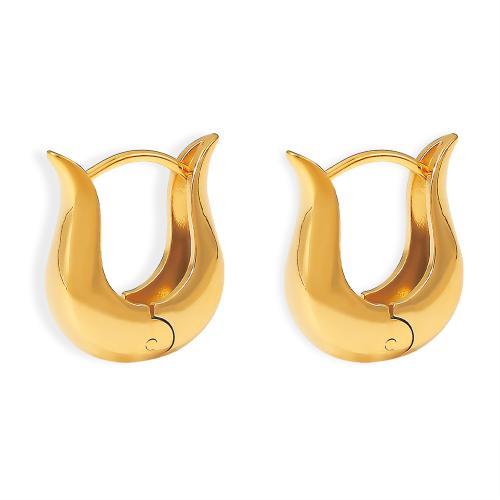 Stainless Steel Lever Back Earring, 304 Stainless Steel, 18K gold plated, fashion jewelry & for woman, Sold By Pair