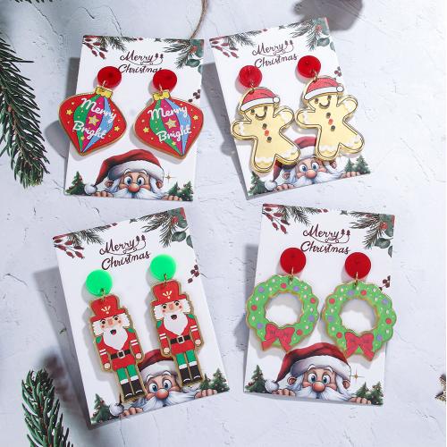 Christmas Earrings, Acrylic, handmade, Christmas Design & different styles for choice & for woman, Sold By Pair