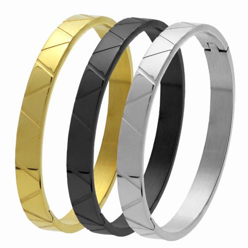 Stainless Steel Bangle, 304 Stainless Steel, plated, for woman, more colors for choice, Sold By PC