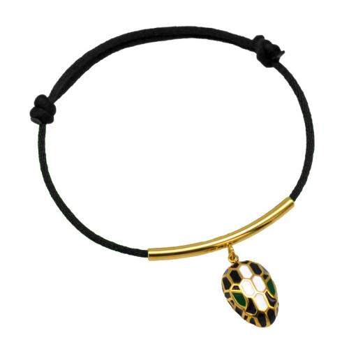 Bijoux bracelet en acier inoxydable, Acier inoxydable 304, avec cordon de polyester, Placage, unisexe & émail, plus de couleurs à choisir, Longueur:Environ 16 cm, Vendu par PC