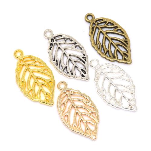 Zinc Alloy Leaf Pendants plated DIY Sold By Bag