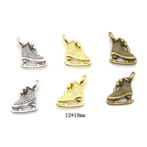 Pendentifs de chaussures en alliage de zinc, Placage, DIY, plus de couleurs à choisir, 12x10mm, 100PC/sac, Vendu par sac