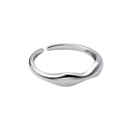 925 Sterling Silver Cuff Finger Ring, Korean style & for woman, more colors for choice, US Ring Size:6.5-9.5, Sold By PC