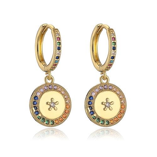 Cubic Zirconia Micro Pave Brass Earring, fashion jewelry & different styles for choice & micro pave cubic zirconia & for woman, Sold By Pair