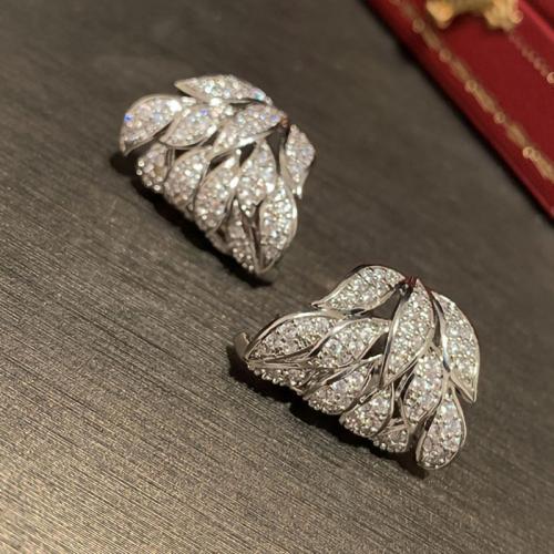 Boucles d'oreilles en laiton zircon cubique pavent, bijoux de mode & pavé de micro zircon & pour femme, 20x15mm, Vendu par paire