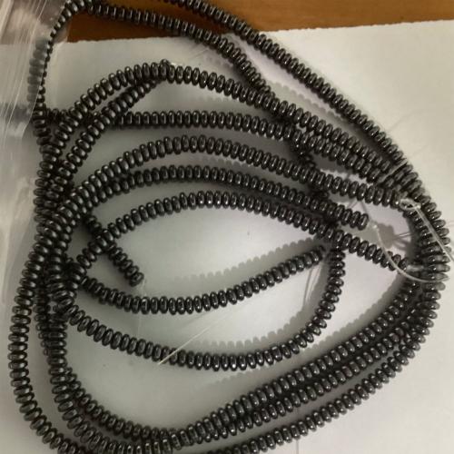 Non Magnetic Hematite Beads, DIY, black, 4x2mm, Sold Per Approx 38 cm Strand