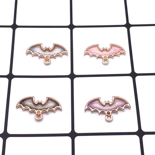 Tibetan Style Enamel Pendants, Bat, gold color plated, DIY, more colors for choice, 28x13mm, 100PCs/Bag, Sold By Bag