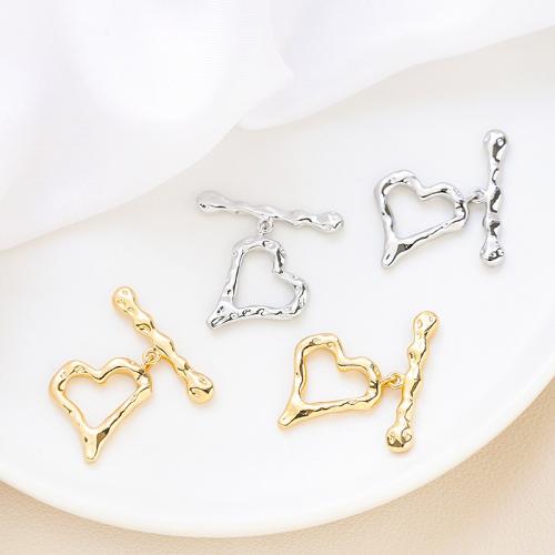 Brass Toggle Clasp Heart plated DIY nickel lead & cadmium free Sold By PC