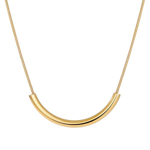 Stainless Steel Jewelry Necklace, 304 Stainless Steel, gold color plated, fashion jewelry, golden, Sold By PC