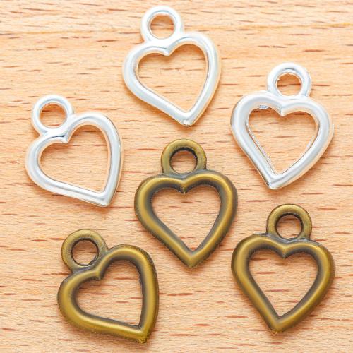 Zinc Alloy Heart Pendler, forgyldt, du kan DIY, flere farver til valg, 15x12mm, 100pc'er/Bag, Solgt af Bag