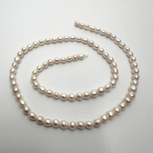 Cultured Potato Freshwater Pearl Beads, DIY, white, 4-5mm, Sold Per Approx 37 cm Strand