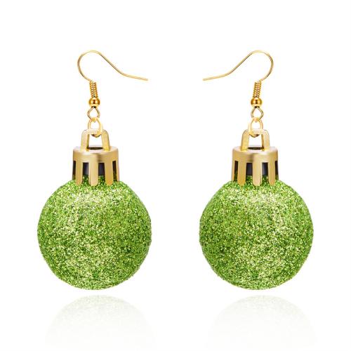 Boucles d'oreilles de Noël, Acrylique, avec alliage de zinc, Conception de Noël & bijoux de mode & styles différents pour le choix & pour femme, plus de couleurs à choisir, 25x65mm, Vendu par paire