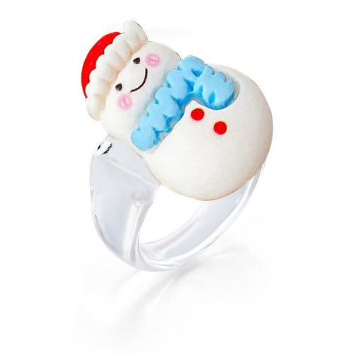 Bague de Noël, résine, Conception de Noël & bijoux de mode & styles différents pour le choix & pour femme & autocollant époxyde, Diamètre intérieur:Environ 18mm, Vendu par PC