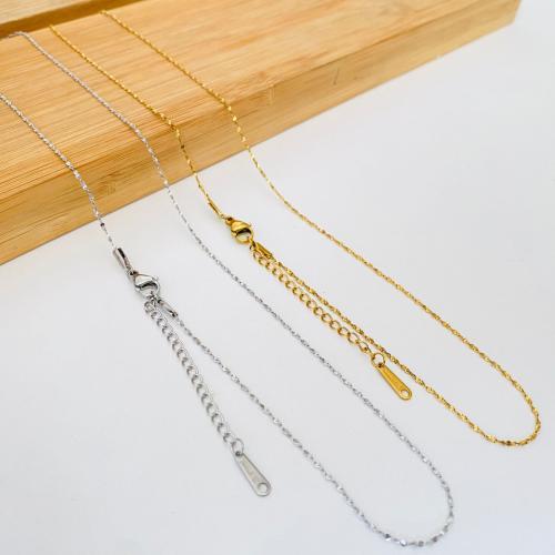 Stainless Steel Chain Necklace, 304 Stainless Steel, with 5cm extender chain, fashion jewelry & Unisex, more colors for choice, Length:Approx 40 cm, 10PCs/Bag, Sold By Bag