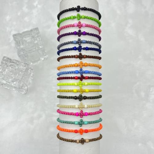 Kunststoff -Armband, Nylon Polypropylen, mit Kunststoff, handgemacht, Modeschmuck & unisex, Zufällige Farbe, Länge ca. 18 cm, 20PCs/setzen, verkauft von setzen