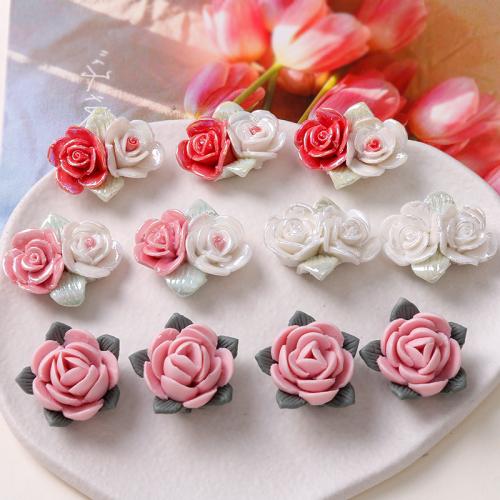 Hair Stick Findings, Porcelain, Flower, DIY & different size for choice, more colors for choice, Approx 100PCs/Bag, Sold By Bag