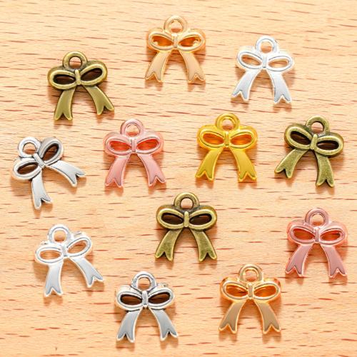 Tibetan Style Bowknot Pendants, plated, DIY, more colors for choice, 9.50x11mm, 100PCs/Bag, Sold By Bag