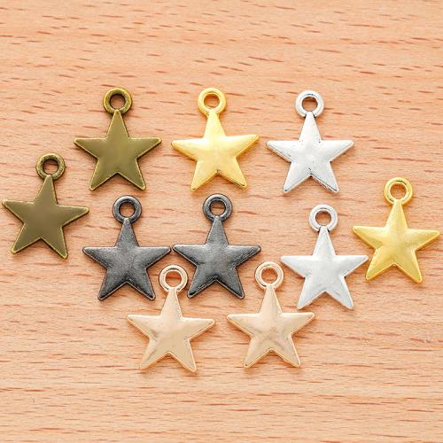 Cink Alloy Star Privjesak, Zvijezda, pozlaćen, možete DIY, više boja za izbor, 15x12mm, 100računala/Torba, Prodano By Torba