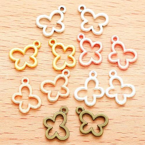 Tibetan Style Animal Pendants, Butterfly, plated, DIY, more colors for choice, 9x11mm, 100PCs/Bag, Sold By Bag