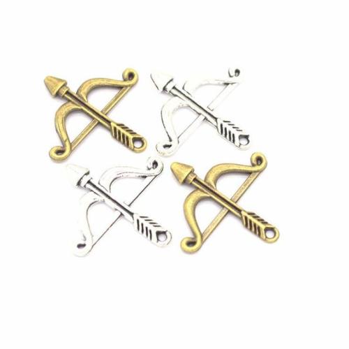 Tibetan Style Pendants, Arrow, plated, DIY, more colors for choice, 25x25mm, 100PCs/Bag, Sold By Bag