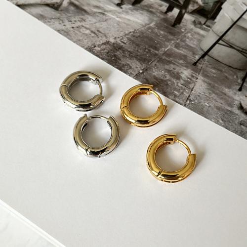 Laiton Leverback boucle d'oreille, Placage, bijoux de mode, plus de couleurs à choisir, protéger l'environnement, sans nickel, plomb et cadmium, 17mm, Vendu par paire