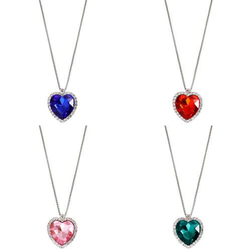 Collier en alliage de zinc Pull, bijoux de mode & pour femme & avec strass, plus de couleurs à choisir, Longueur:Environ 30.3 pouce, Vendu par PC