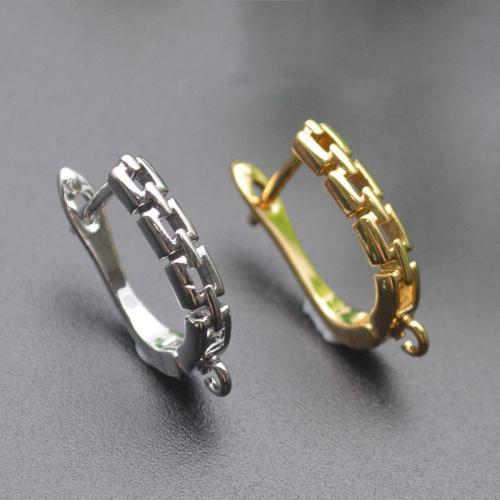 Brass Lever Back Earring Component, plated, DIY, more colors for choice, 12x18mm, Sold By PC