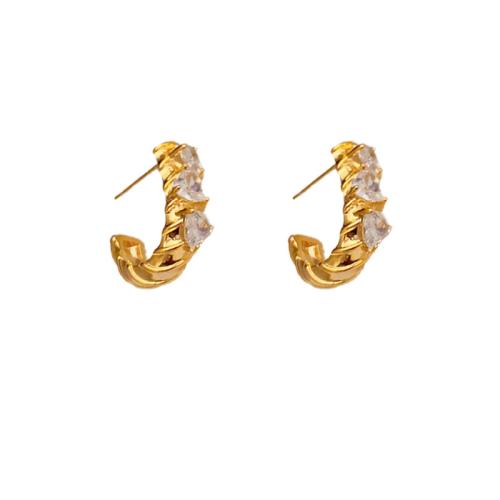 Boucles d'oreilles en laiton zircon cubique pavent, Plaqué d'or, pavé de micro zircon & pour femme, plus de couleurs à choisir, 22x7mm, Vendu par paire