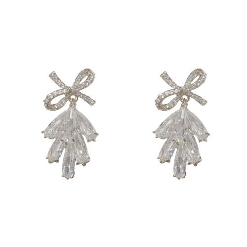 Boucles d'oreilles en laiton zircon cubique pavent, Plaqué d'or, pavé de micro zircon & pour femme, plus de couleurs à choisir, 24x12mm, Vendu par paire