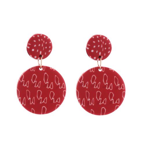 Zinc Alloy Stud Earring with Polymer Clay handmade Christmas Design & for woman Sold By Pair