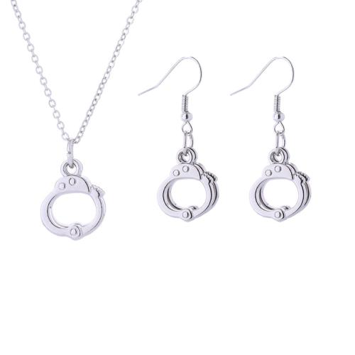 Zink Alloy Jewelry Sets, polerad, olika stilar för val & för kvinna, fler färger för val, Säljs av PC