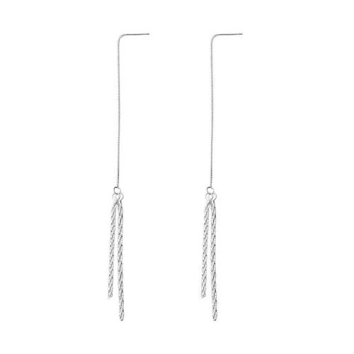 Tibetan Style Drop Earrings, plated, different styles for choice & for woman, silver color, Sold By Pair