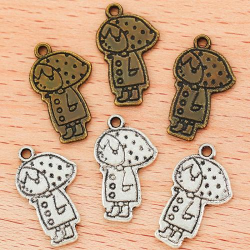 Tibetan Style Pendants, Girl, plated, DIY, more colors for choice, 21x12mm, 100PCs/Bag, Sold By Bag