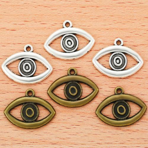 Tibetan Style Pendants, Eye, plated, DIY, more colors for choice, 20x16mm, 100PCs/Bag, Sold By Bag