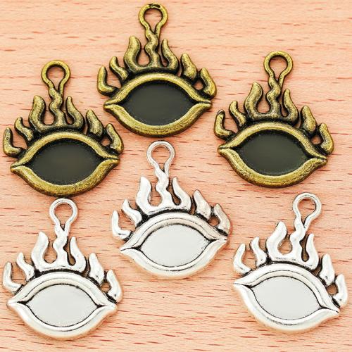 Sinc Alloy Pendants, Eye, plátáilte, DIY, dathanna níos mó le haghaidh rogha, 27x23mm, 100ríomhairí pearsanta/Mála, Díolta De réir Mála