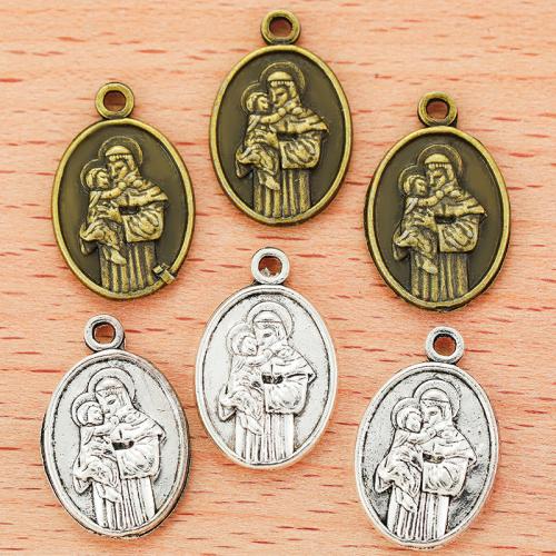 Tibetan Style Pendants, plated, DIY, more colors for choice, 19x12mm, 100PCs/Bag, Sold By Bag