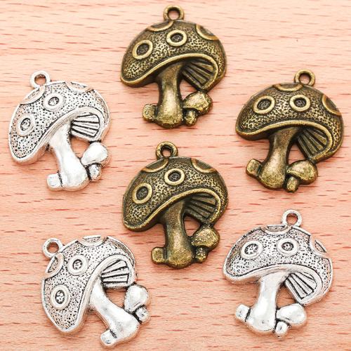 Tibetan Style Pendants, mushroom, plated, DIY, more colors for choice, 23x19mm, 100PCs/Bag, Sold By Bag