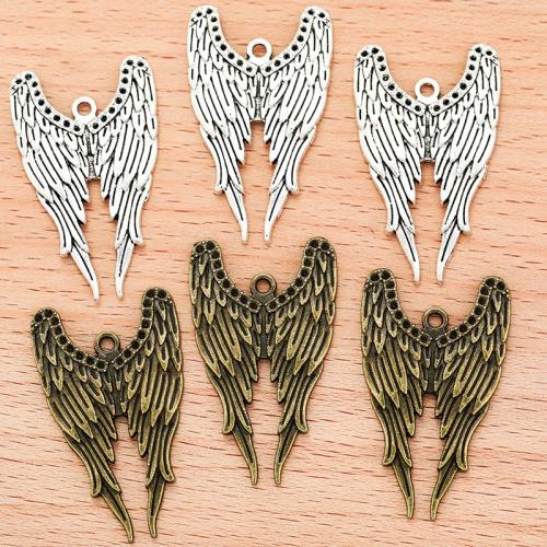 Wing Shaped Tibetan Style Pendants, plated, DIY, more colors for choice, 40x24mm, 100PCs/Bag, Sold By Bag