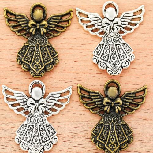 Tibetan Style Pendants, Angel, plated, DIY, more colors for choice, 42x39mm, 100PCs/Bag, Sold By Bag