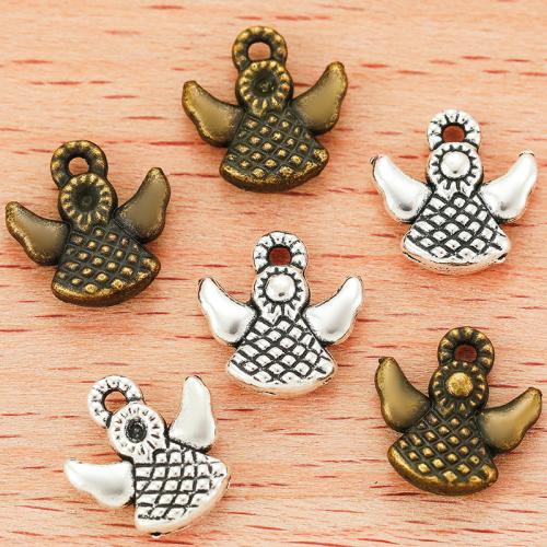 Tibetan Style Pendants, Angel, plated, DIY, more colors for choice, 10x9mm, 100PCs/Bag, Sold By Bag