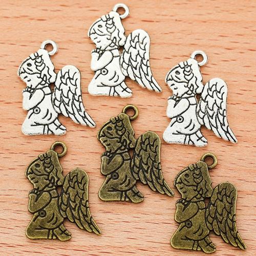 Tibetan Style Pendants, Angel, plated, DIY, more colors for choice, 23.50x17mm, 100PCs/Bag, Sold By Bag