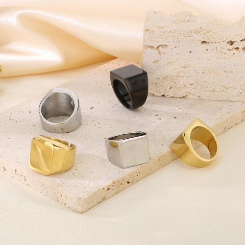 Stainless Steel Finger Ring, 304 Stainless Steel, Vacuum Ion Plating, different size for choice & different styles for choice & for woman, more colors for choice, Sold By PC