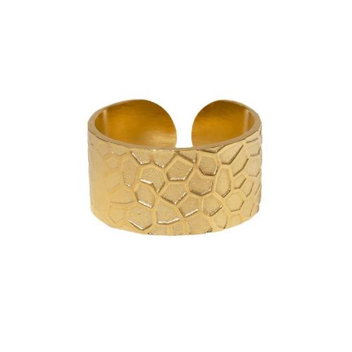 Bague en acier inoxydable, Acier inoxydable 304, bijoux de mode & pour femme, doré, Vendu par PC