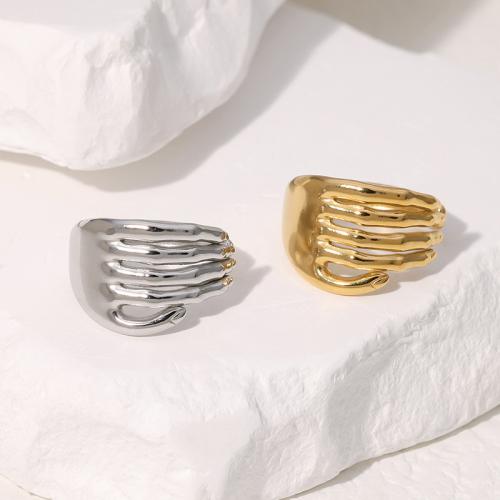 Stainless Steel Finger Ring, 304 Stainless Steel, fashion jewelry & for woman, more colors for choice, Sold By PC