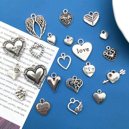 Tibetan Style Heart Pendants, DIY & different styles for choice, Sold By PC