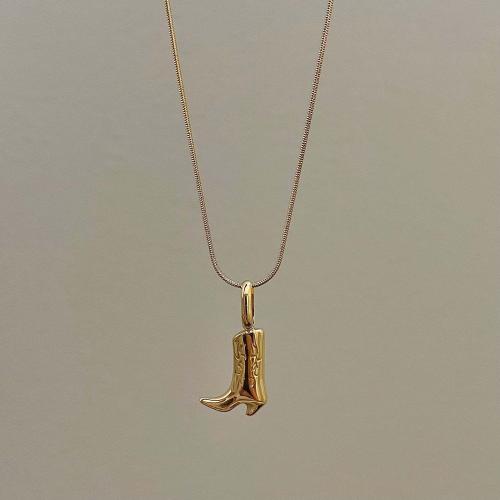 Brass Necklace, with 5cm extender chain, fashion jewelry & for woman, more colors for choice, 19x8.50mm, Length:Approx 40 cm, Sold By PC