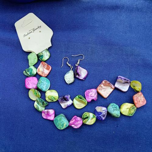 Shell Jewelry Sets earring & necklace fashion jewelry & for woman mm Length Approx 40 cm Sold By Set