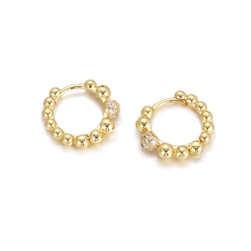 Boucles d'oreilles en laiton zircon cubique pavent, Placage, bijoux de mode & pavé de micro zircon & pour femme, plus de couleurs à choisir, protéger l'environnement, sans nickel, plomb et cadmium, 3x13mm, Vendu par paire