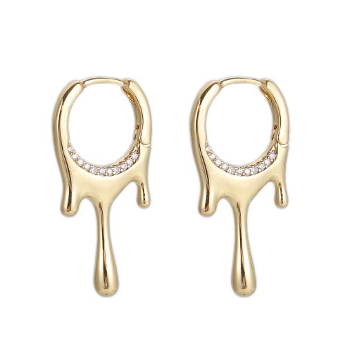 Brass Huggie Hoop Earring, gold color plated, fashion jewelry & for woman, nickel, lead & cadmium free, 15x28mm, Sold By Pair