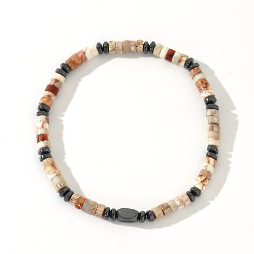 Gemstone Bracelets, fashion jewelry & for man, mixed colors, Length:Approx 18.5 cm, Sold By PC